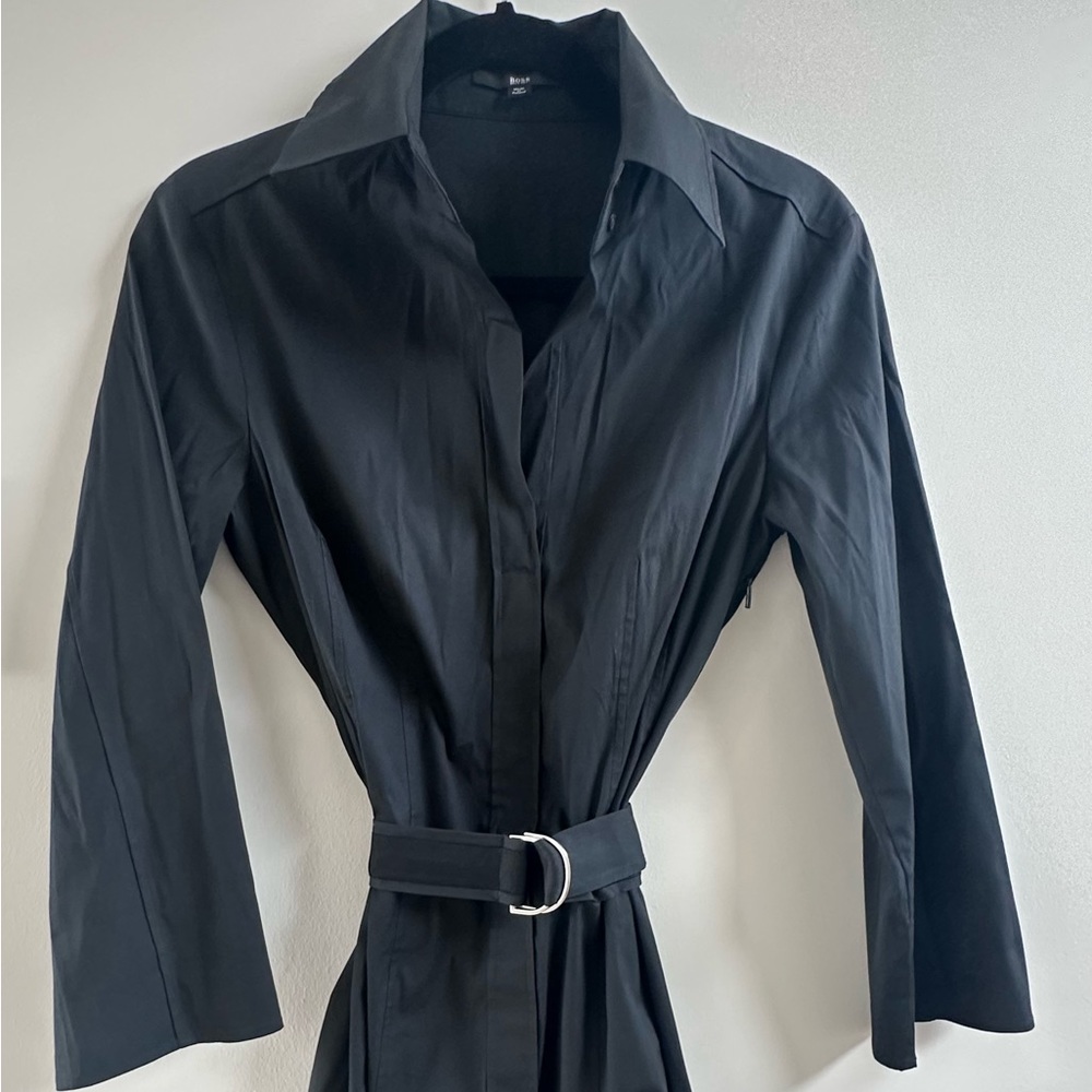 Boss Black Shirt Dress- great day or night, super flattering.